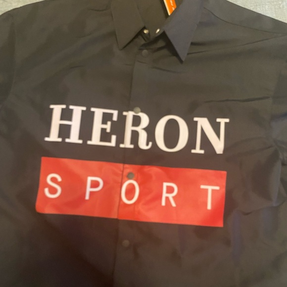 Heron Preston Black and Red Casual Button Down Shirt - Picture 1 of 9